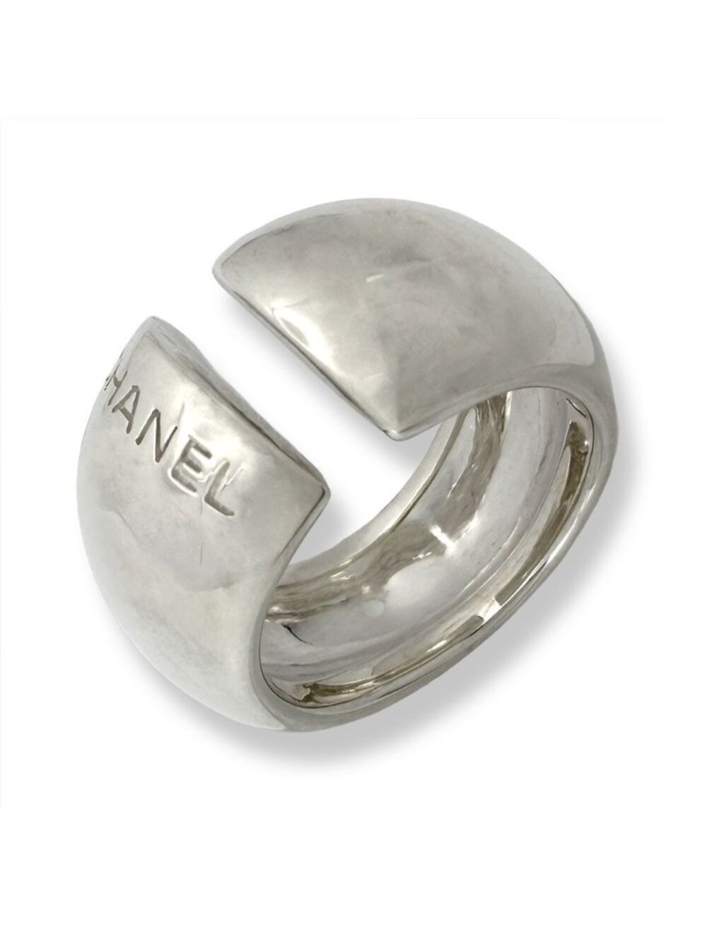Chanel Logo Ring Silver